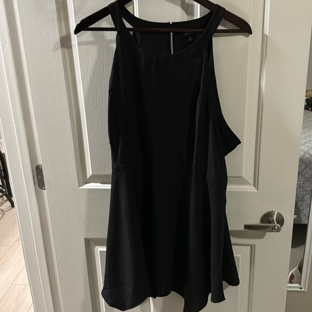 Torrid Flowy Black Top Blouse